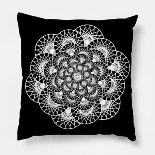 Psychedelic mandala (invert) Pillow