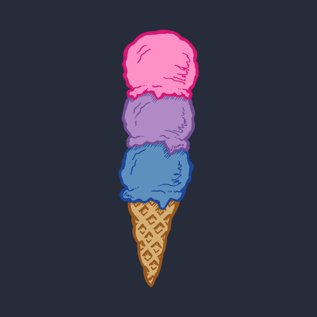 Bi Pride Flag Ice Cream / Sorbet by FatCatSwagger