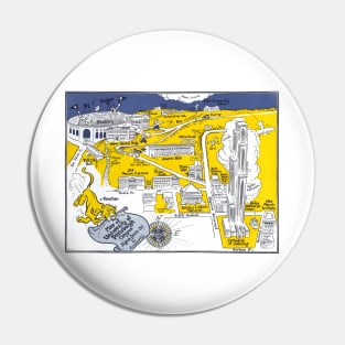 PITTSBURGH University map PENNSYLVANIA  dorm decor graduate Pin