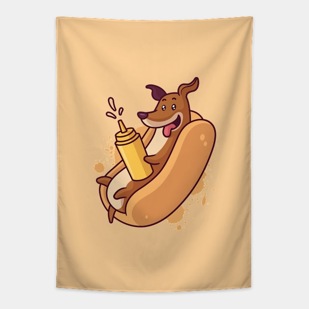 Hot Dog Tapestry by zoljo