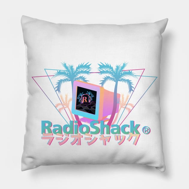 Vaporwave Shack Pillow by Konixa