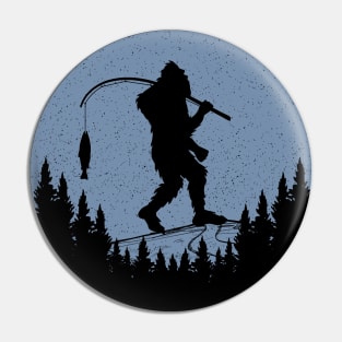 Bigfoot Fishing Pin