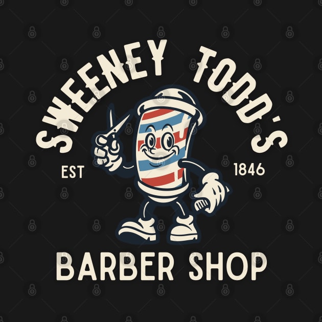 Sweeney Todd's vintage Barber shop, retro 1800's by Teessential