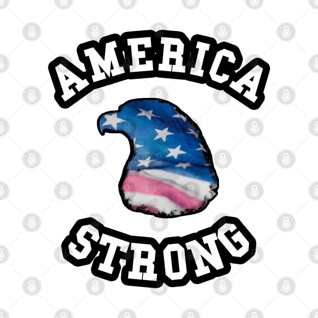 🦅 America Strong, 1776, Eagle Head Flag, Patriotic by Pixoplanet
