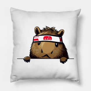 Sneaky japanese Capybara so cute Pillow