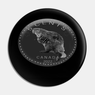 Nickel Beaver Pin