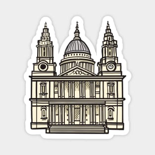 St Paul's Cathedral Illustration Magnet