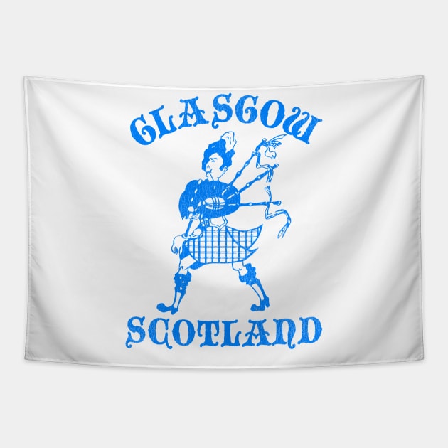 Glasgow Scotland Retro Tourist Souvenir Tapestry by darklordpug