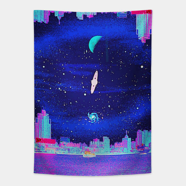 Between Two Worlds Tapestry by lofi_retrowave