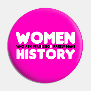 Women In History - White Text Pin