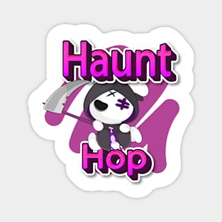 hunt hop zombie halloween funny rabitt hunting ghost Magnet