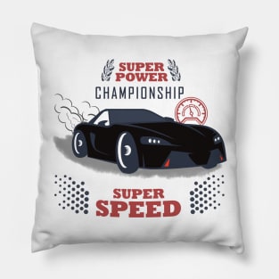 Racing Car Mat Black Pillow