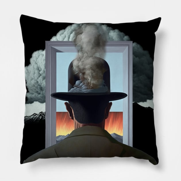 Smoke a Cigar No. 1: Nothing Bothers Me When I'm Smoking a Cigar on a Dark Background Pillow by Puff Sumo