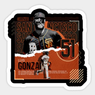Luis Gonzalez Baseball Paper Poster Giants 2 - Luis Gonzalez - Pin