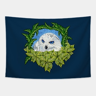 Mister Blue Eyes (Snowy Owl) Tapestry