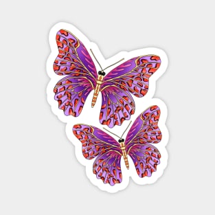 cute butterfly, butterfly clipart, butterfly silhouette Magnet