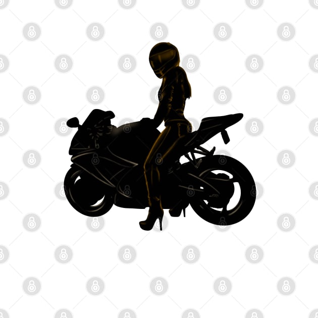 Motorradfahrerin by sibosssr