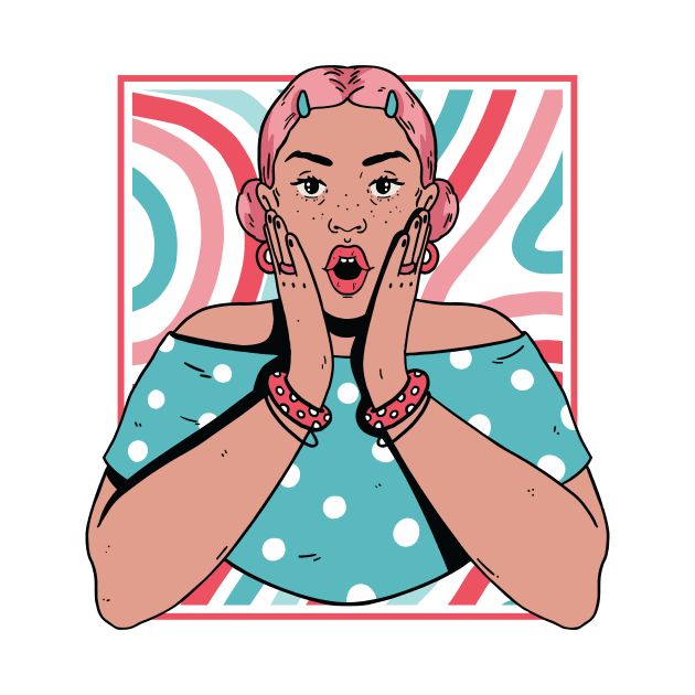 Chisme Queen Pop Art Portrait of Young Woman P by SLAG_Creative