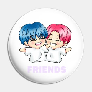 Vmin Friends Chibis Pin