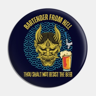 Bartender From Hell Pin