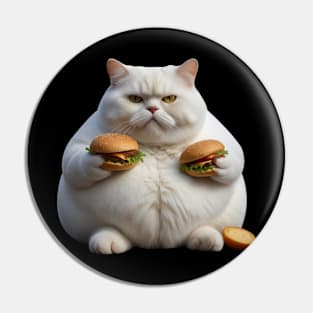 CUTE FAT CAT BURGER Pin