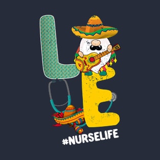 Cinco De Mayo  Gnomes Guitar Nurse T-Shirt