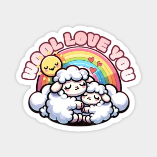 Cute Sheep Wool Love You Magnet