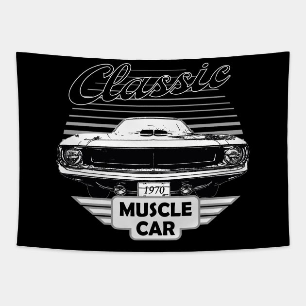 Plymouth Barracuda Classic American Muscle Car 70s Tapestry by Jose Luiz Filho