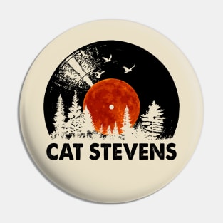 Stevens Name Record Music Forest Gift Pin