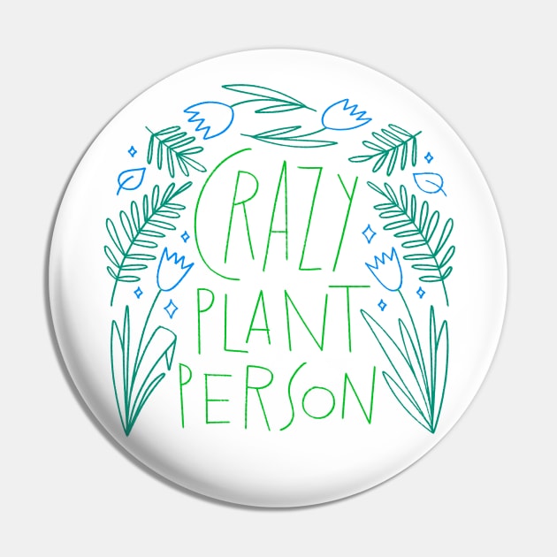 Crazy Plant Person Pin by grrrenadine