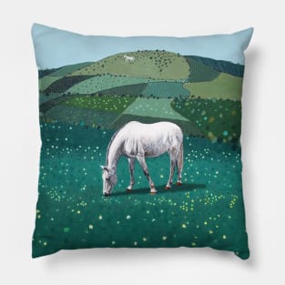 The White Horse of Alfriston Pillow