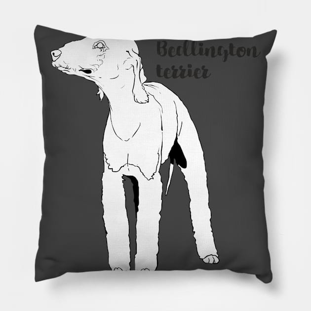 Bedlington terrier Pillow by eRDe