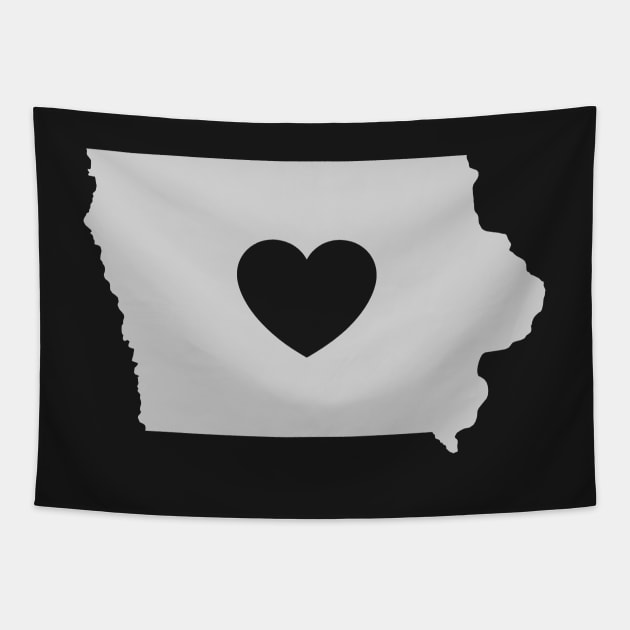 Iowa Love Heart Tapestry by helloshirts