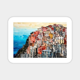 Village Landscape Art Decor Paint Mosaic Magnet