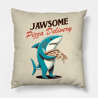 Shark carrying a pizza slice Pillow