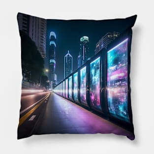 Luminocity: A Futuristic Utopia of Innovation and Harmony Pillow