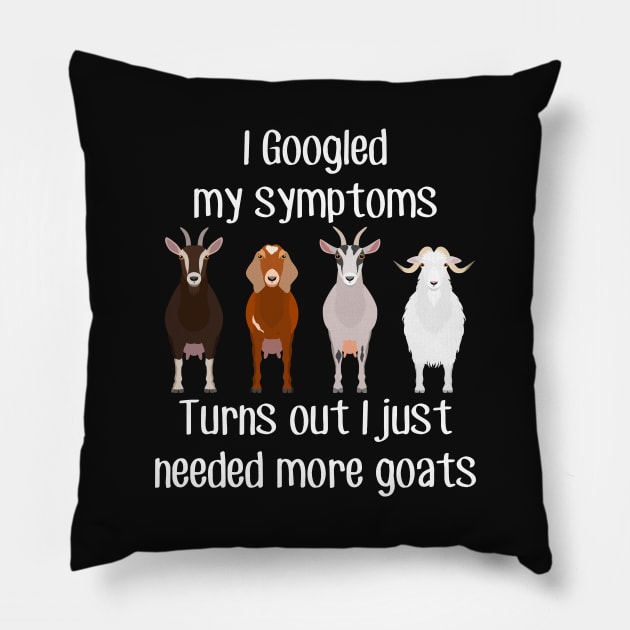 Need More Goats Pillow by Psitta