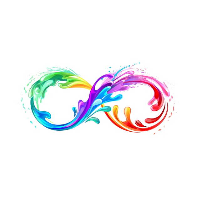 Infinity Symbol with Rainbow Paint by Blackmoon9