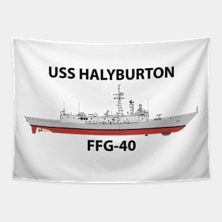 USS HALYBURTON - FFG-40 OH PERRY CLASS Tapestry