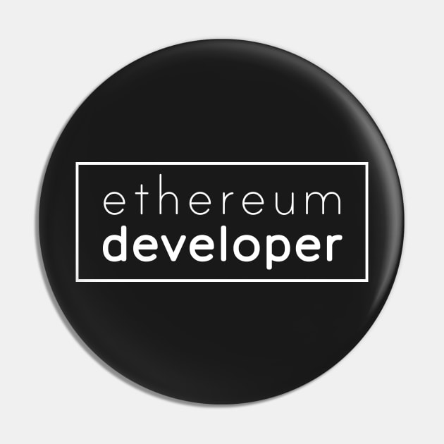 Ethereum developer - ETHER Pin by mangobanana