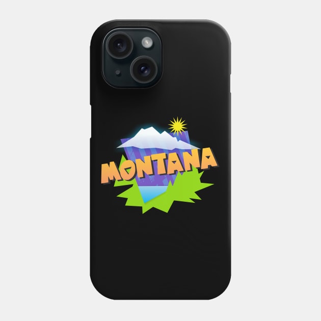 Montana Mountains Graphic Phone Case by Dale Preston Design