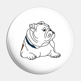 English bulldog Pin