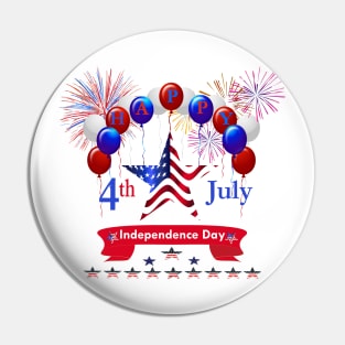 independence Day 4th of July Pin