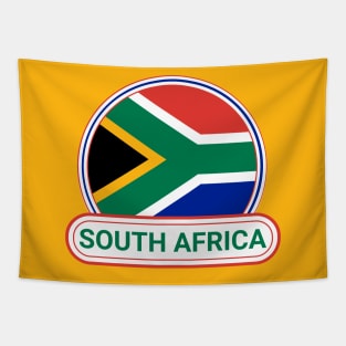 South Africa Country Badge - South Africa Flag Tapestry