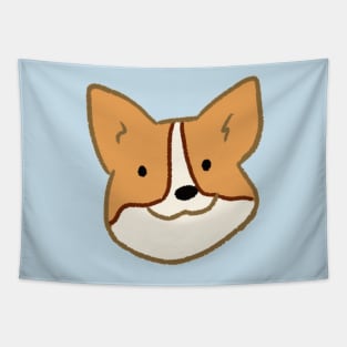 Cute Corgi face art Tapestry