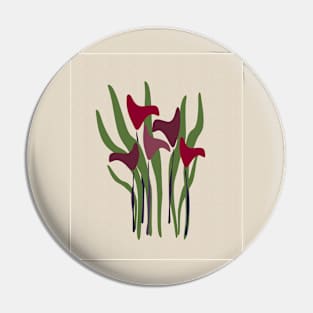 Calla Lily Plant Purple Linen Pin