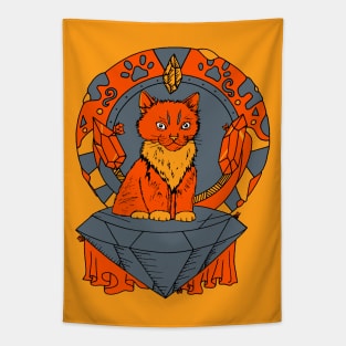 Orangrey 7 Cats and Ancient Stones Tapestry