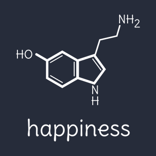Funny Happiness Serotonin Molecule Chemistry T-Shirt T-Shirt