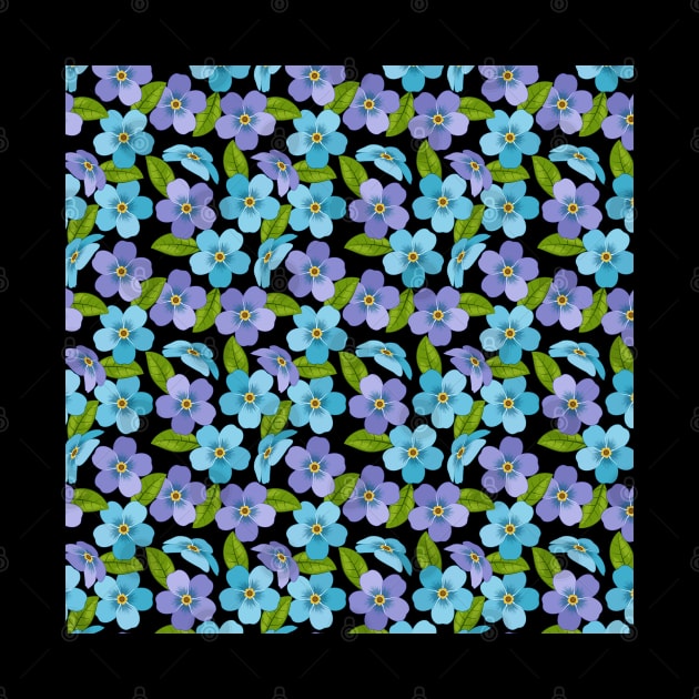 Forget Me Not Floral Pattern by Designoholic