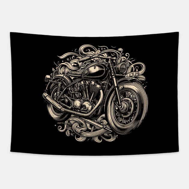 Motorcycles Rule Tapestry by Midcenturydave